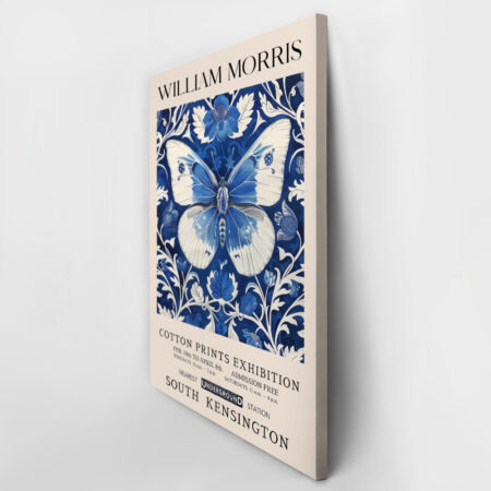 Πινακας σε καμβά WILLIAM MORRIS - BLUE BUTTERFLY 2 - William Morris Sticky 2