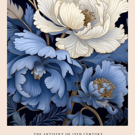 Πινακας σε καμβά WILLIAM MORRIS - BLUE FLORAL - William Morris Sticky 5