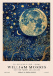 Πινακας σε καμβά WILLIAM MORRIS - BLUE MOON AND STARS 1