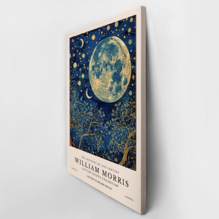 Πινακας σε καμβά WILLIAM MORRIS - BLUE MOON AND STARS 1 - William Morris Sticky 2