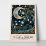 Πινακας σε καμβά WILLIAM MORRIS - BLUE MOON AND STARS 2