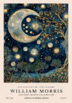 Πινακας σε καμβά WILLIAM MORRIS - BLUE MOON AND STARS 2