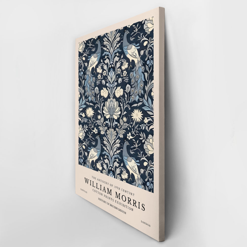 Πινακας σε καμβά WILLIAM MORRIS - BLUE PEACOCK PATTERN 1