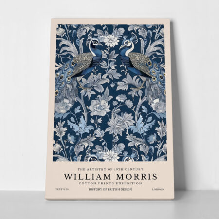 Πινακας σε καμβά WILLIAM MORRIS - BLUE PEACOCK PATTERN 2