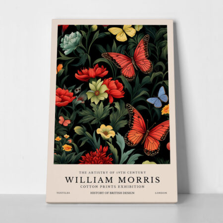 Πινακας σε καμβά WILLIAM MORRIS - BUTTERFLIES