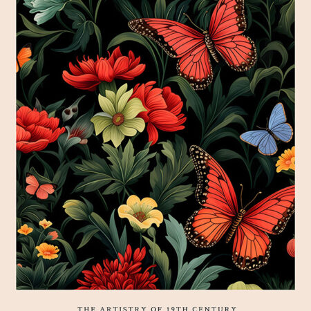 Πινακας σε καμβά WILLIAM MORRIS - BUTTERFLIES - William Morris Sticky 5