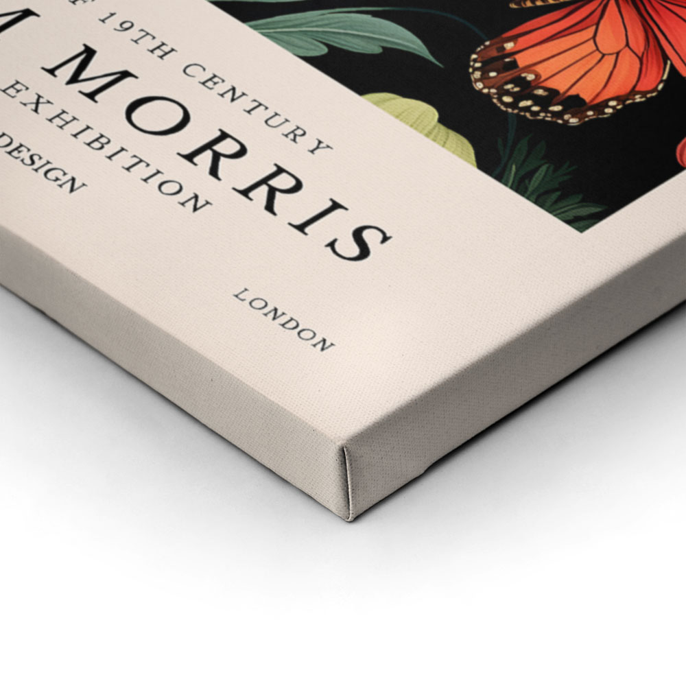 Πινακας σε καμβά WILLIAM MORRIS - BUTTERFLIES