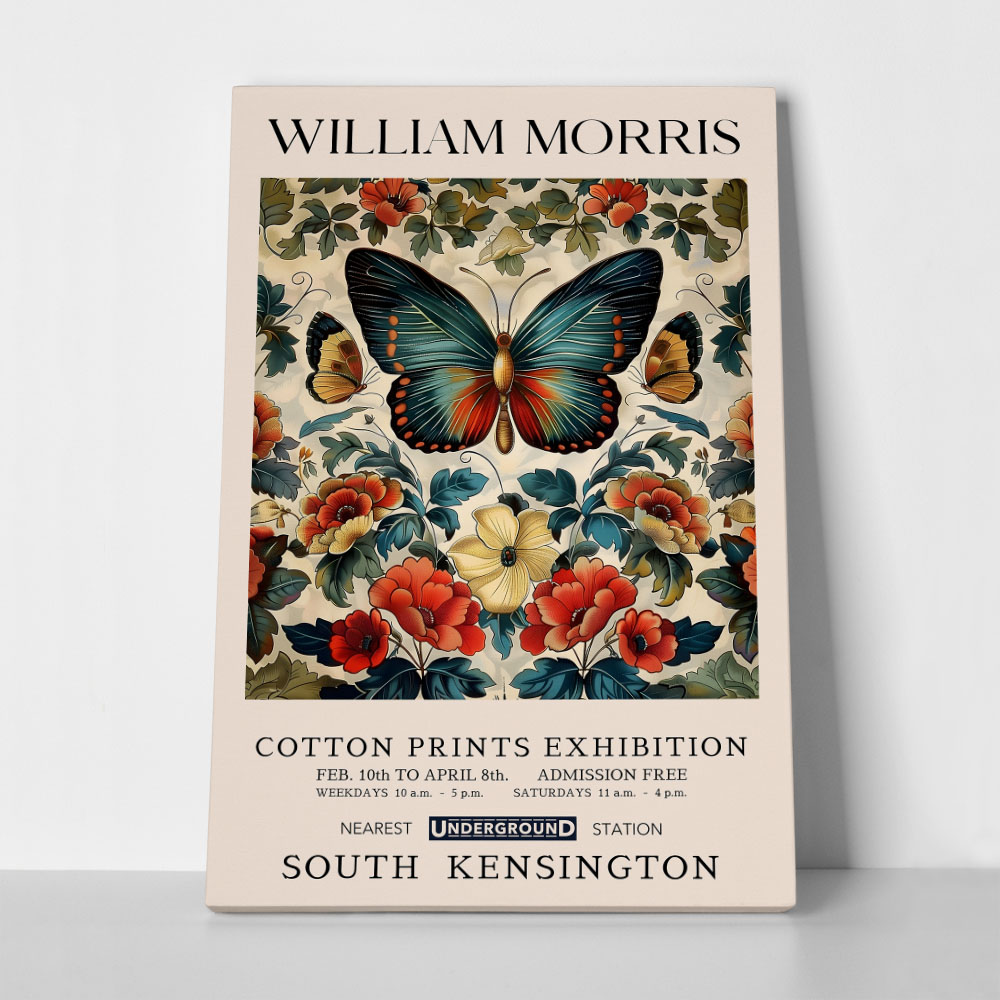 Πινακας σε καμβά WILLIAM MORRIS - BUTTERFLY 12