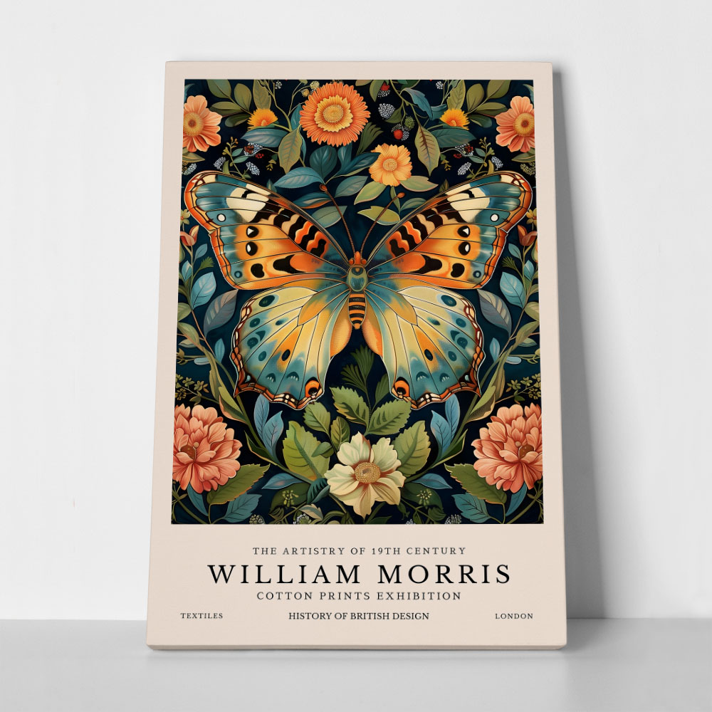 Πινακας σε καμβά WILLIAM MORRIS - BUTTERFLY 13