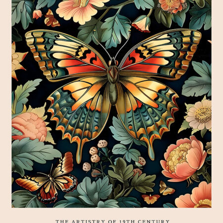 Πινακας σε καμβά WILLIAM MORRIS - BUTTERFLY 14 - William Morris Sticky 5
