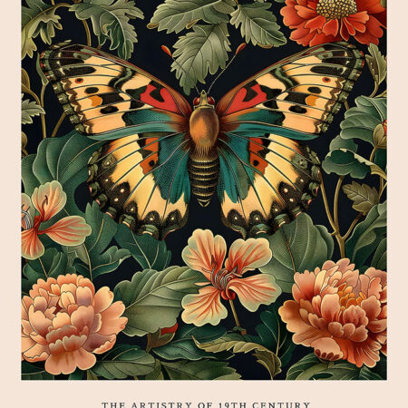 Πινακας σε καμβά WILLIAM MORRIS - BUTTERFLY 15 - William Morris Sticky 5