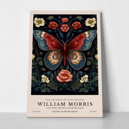 Πινακας σε καμβά WILLIAM MORRIS - BUTTERFLY 1