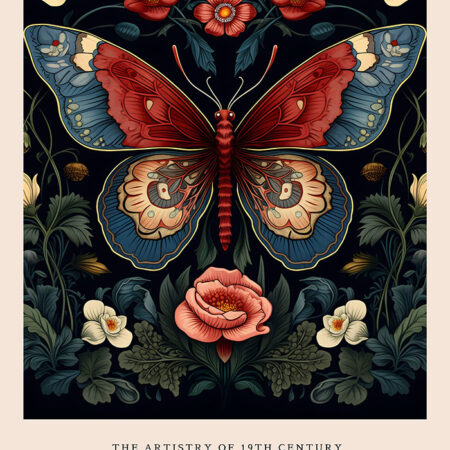 Πινακας σε καμβά WILLIAM MORRIS - BUTTERFLY 1 - William Morris Sticky 5