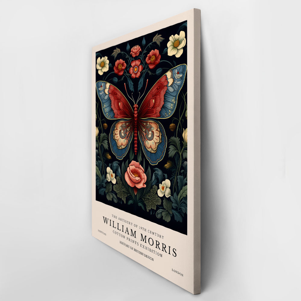 Πινακας σε καμβά WILLIAM MORRIS - BUTTERFLY 1