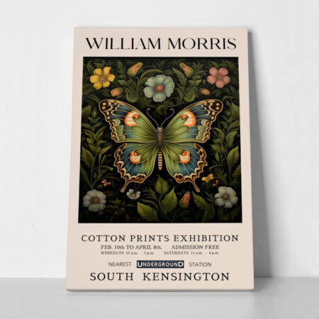 Πινακας σε καμβά WILLIAM MORRIS - BUTTERFLY 2