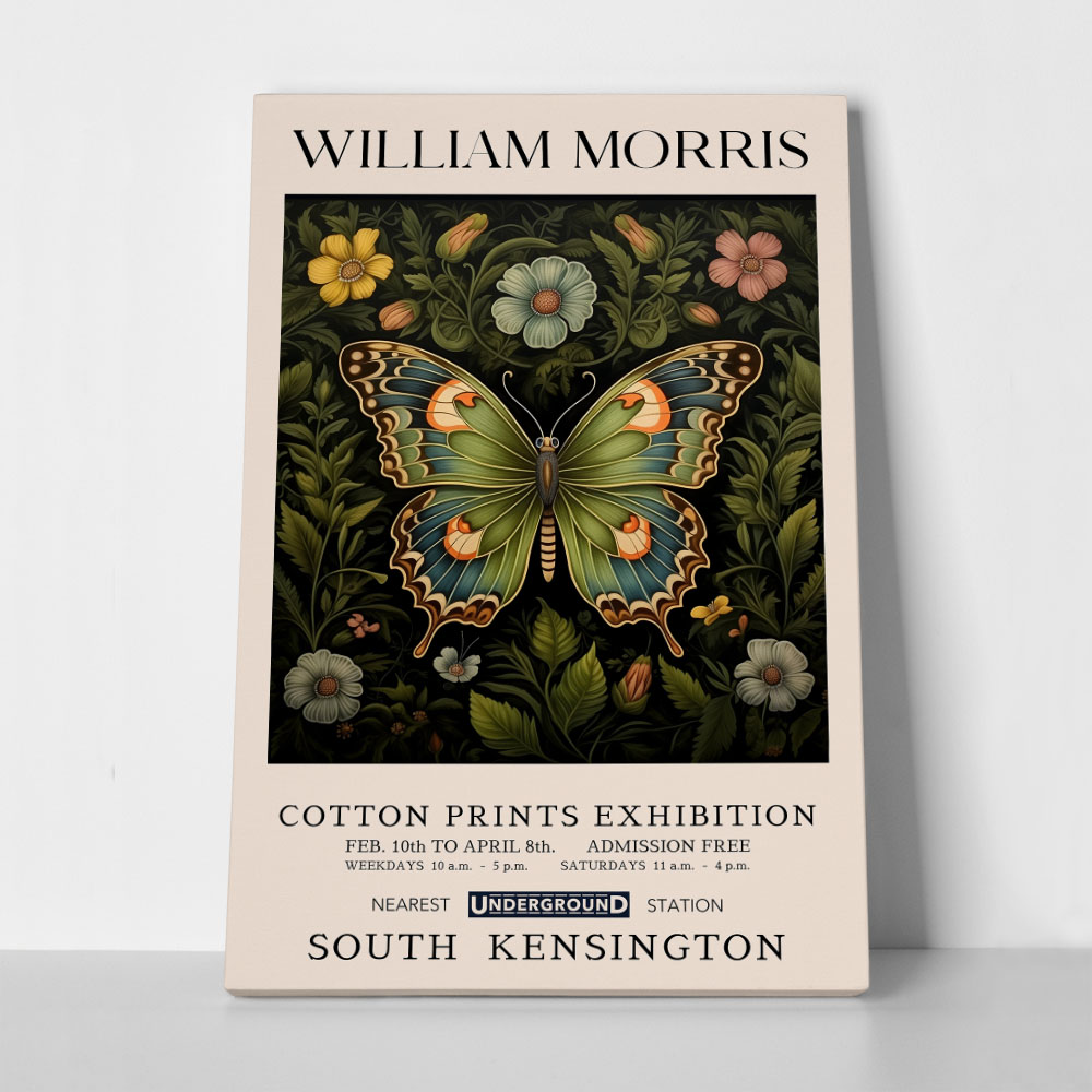 Πινακας σε καμβά WILLIAM MORRIS - BUTTERFLY 2