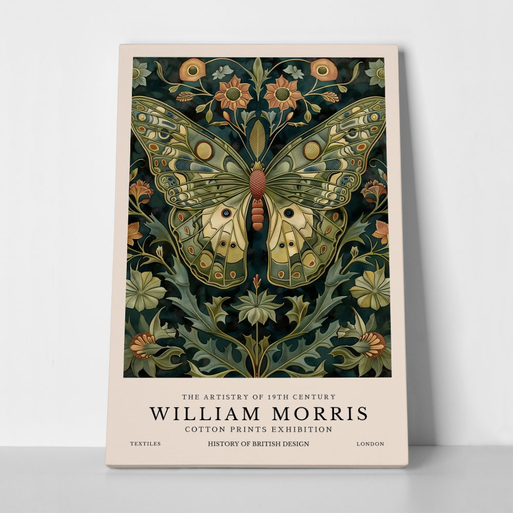 Πινακας σε καμβά WILLIAM MORRIS - BUTTERFLY 5