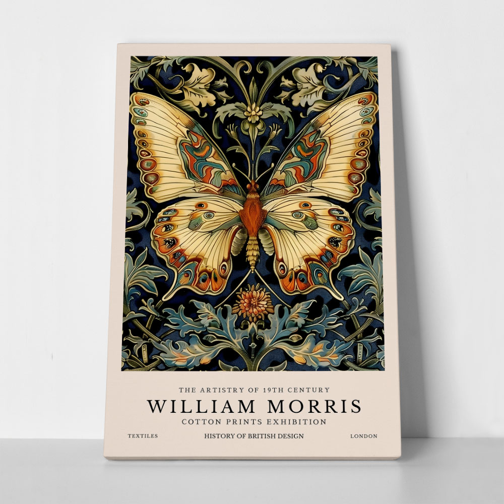 Πινακας σε καμβά WILLIAM MORRIS - BUTTERFLY 6