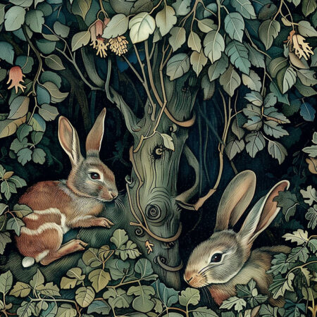 Πινακας σε καμβά WILLIAM MORRIS - DARK FOREST HARE - William Morris Sticky 5