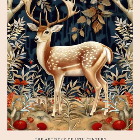 Πινακας σε καμβά WILLIAM MORRIS - DEER 1 - William Morris Sticky 5