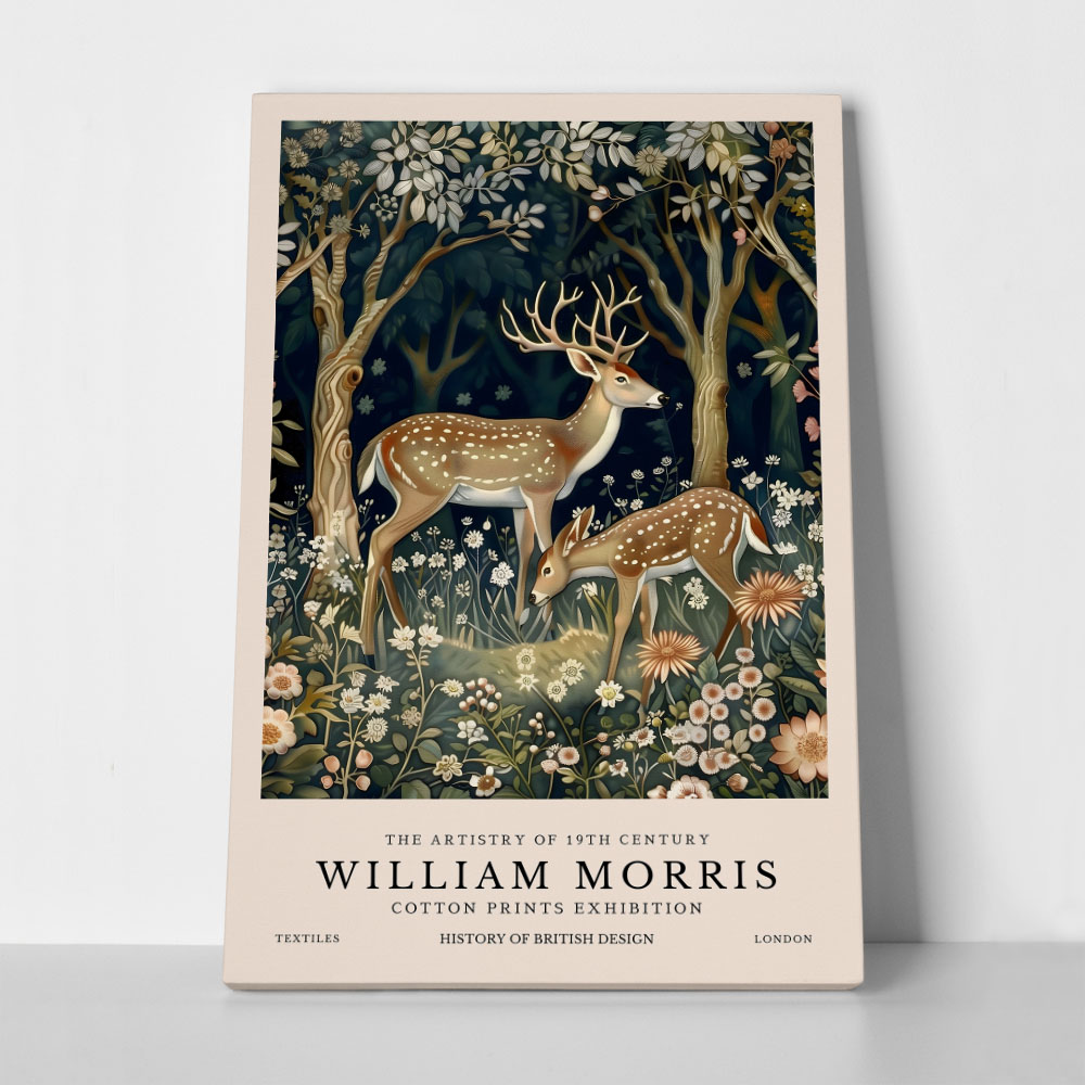 Πινακας σε καμβά WILLIAM MORRIS - DEER 2