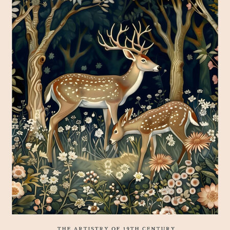 Πινακας σε καμβά WILLIAM MORRIS - DEER 2 - William Morris Sticky 5
