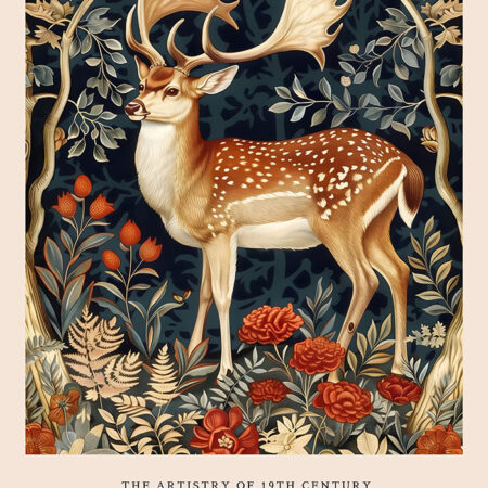 Πινακας σε καμβά WILLIAM MORRIS - DEER 3 - William Morris Sticky 5