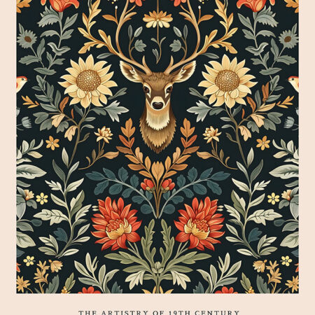 Πινακας σε καμβά WILLIAM MORRIS - FLORAL PATTERN 2 - William Morris Sticky 5
