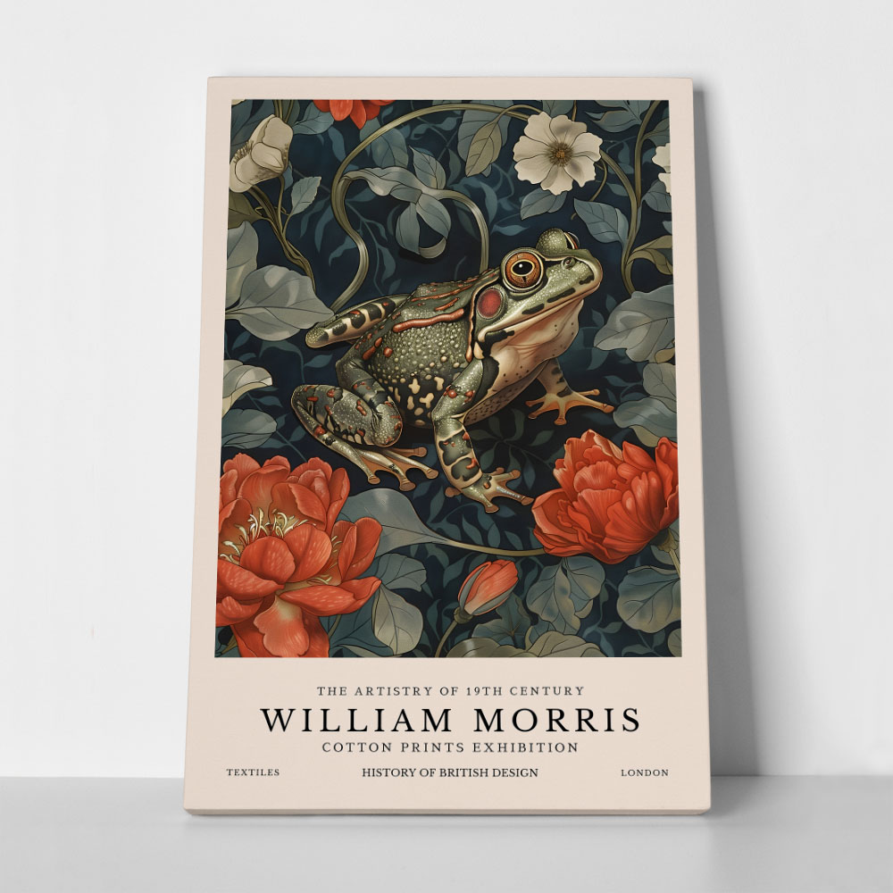 Πινακας σε καμβά WILLIAM MORRIS - FROG 2