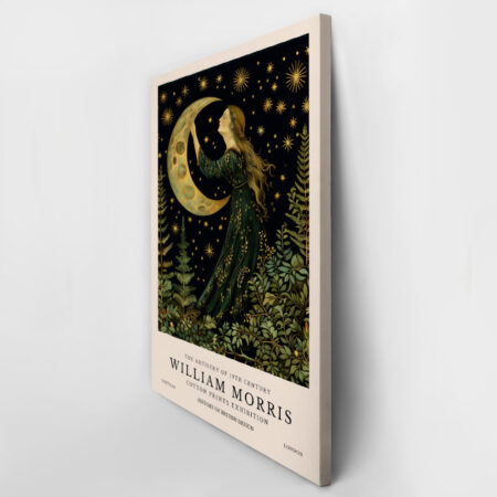Πινακας σε καμβά WILLIAM MORRIS - MOON AND GIRL - William Morris Sticky 2