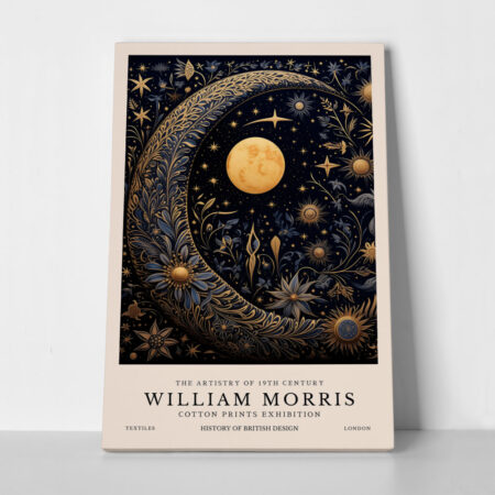 Πινακας σε καμβά WILLIAM MORRIS - MOON AND STARS 1