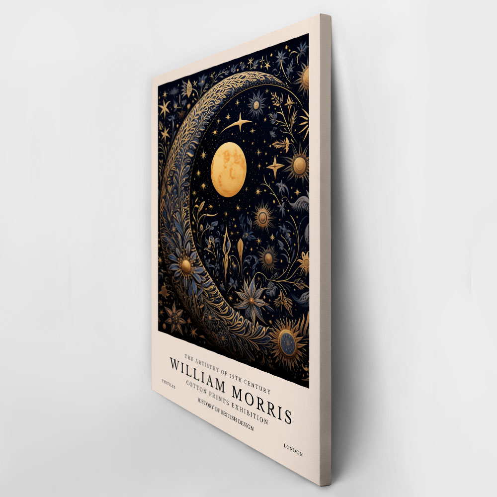 Πινακας σε καμβά WILLIAM MORRIS - MOON AND STARS 1