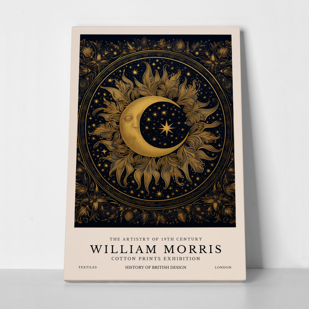 Πινακας σε καμβά WILLIAM MORRIS - MOON AND STARS 2