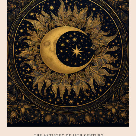 Πινακας σε καμβά WILLIAM MORRIS - MOON AND STARS 2 - William Morris Sticky 5