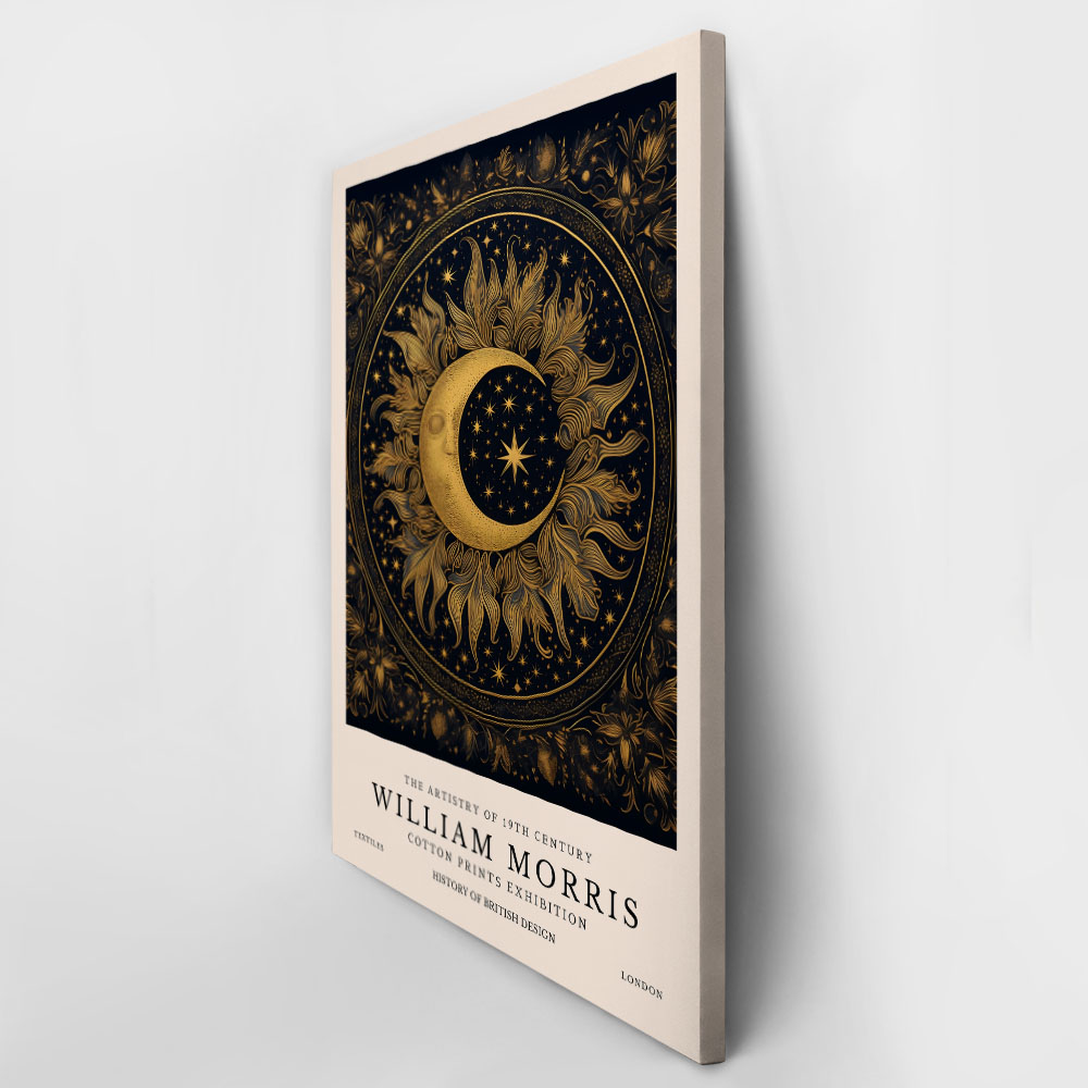 Πινακας σε καμβά WILLIAM MORRIS - MOON AND STARS 2