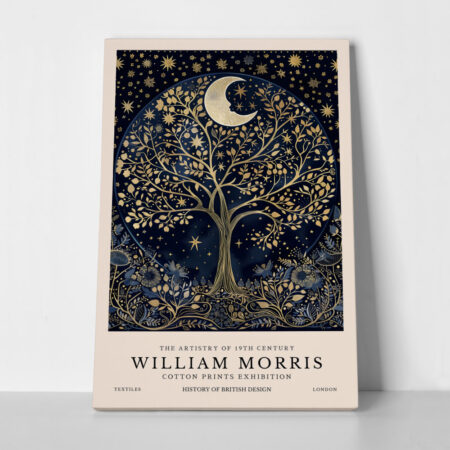 Πινακας σε καμβά WILLIAM MORRIS - MOON AND STARS 4