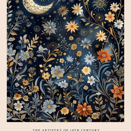 Πινακας σε καμβά WILLIAM MORRIS - MOON AND STARS 6 - William Morris Sticky 5
