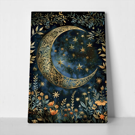 Πινακας σε καμβά WILLIAM MORRIS - MOON AND STARS 8
