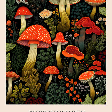 Πινακας σε καμβά WILLIAM MORRIS - MUSHROOM 1 - William Morris Sticky 5
