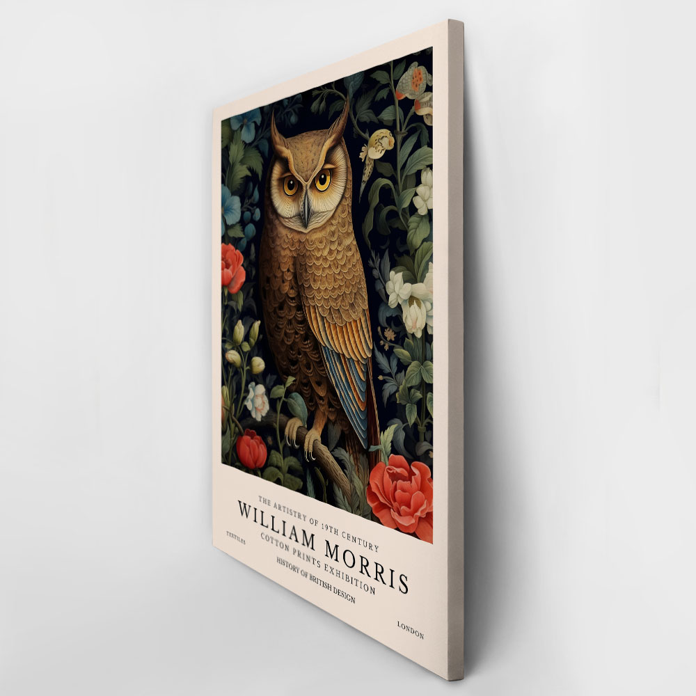 Πινακας σε καμβά WILLIAM MORRIS - OWL 1