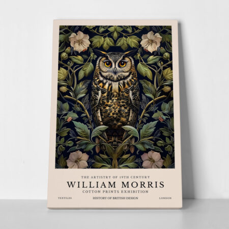 Πινακας σε καμβά WILLIAM MORRIS - OWL 4