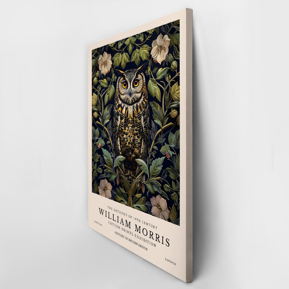 Πινακας σε καμβά WILLIAM MORRIS - OWL 4
