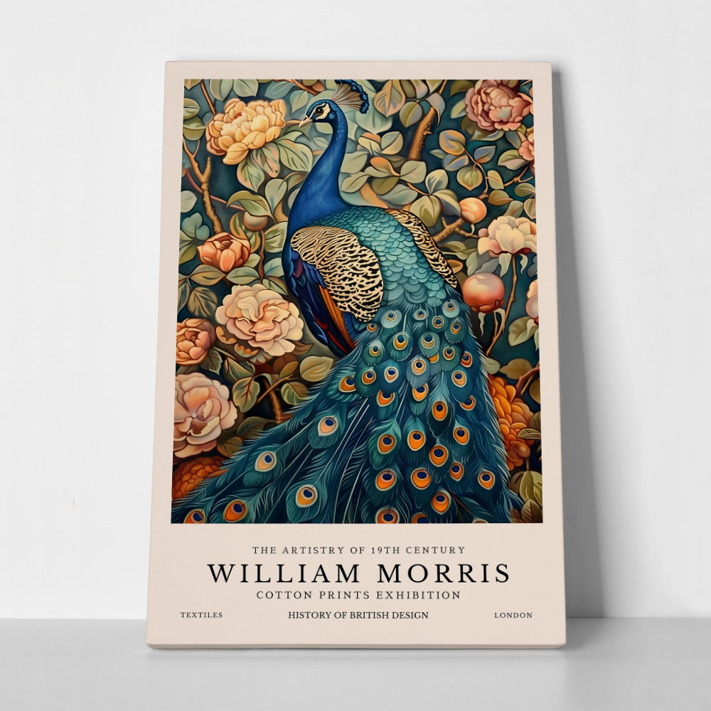 Πινακας σε καμβά WILLIAM MORRIS - PEACOCK 3