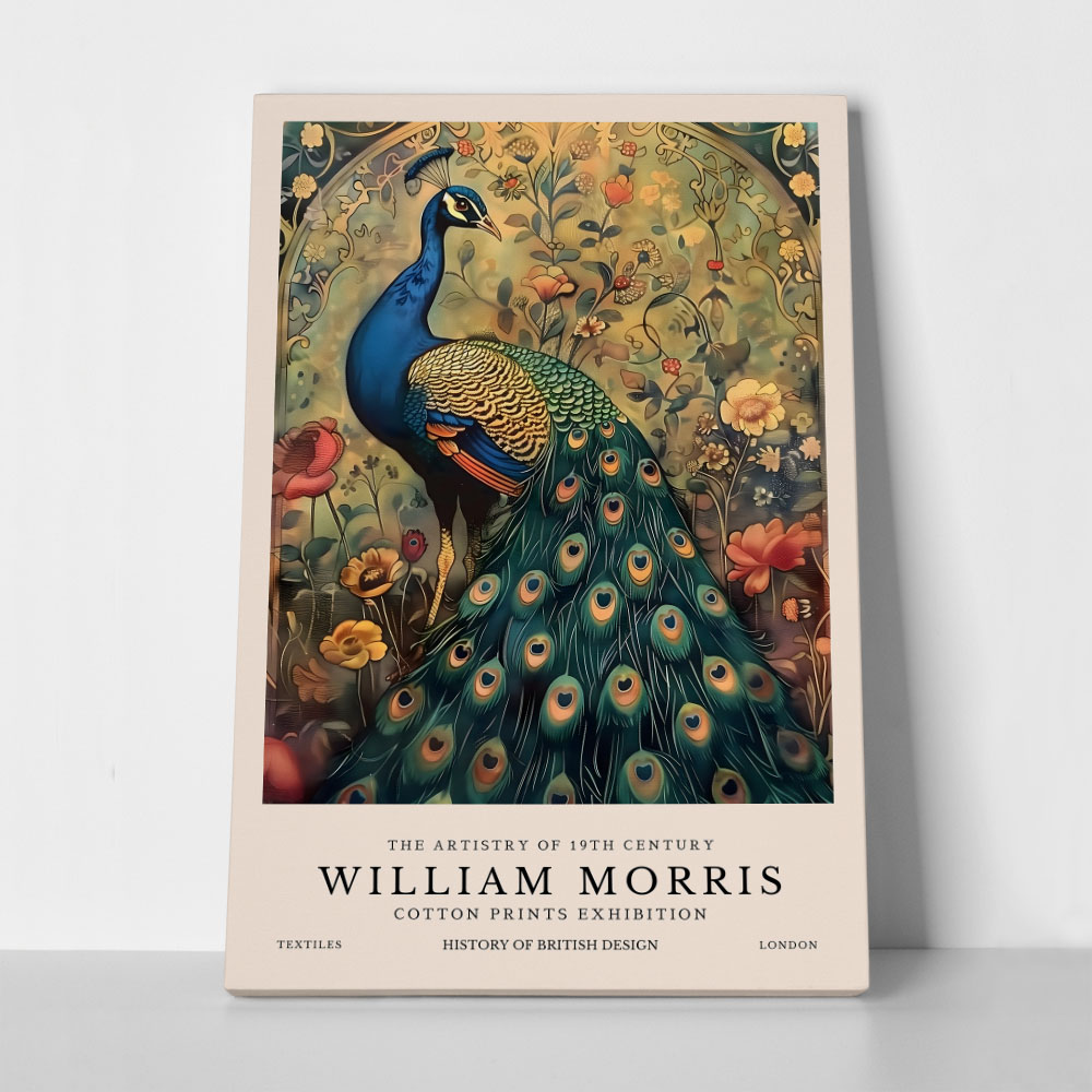 Πινακας σε καμβά WILLIAM MORRIS - PEACOCK 4