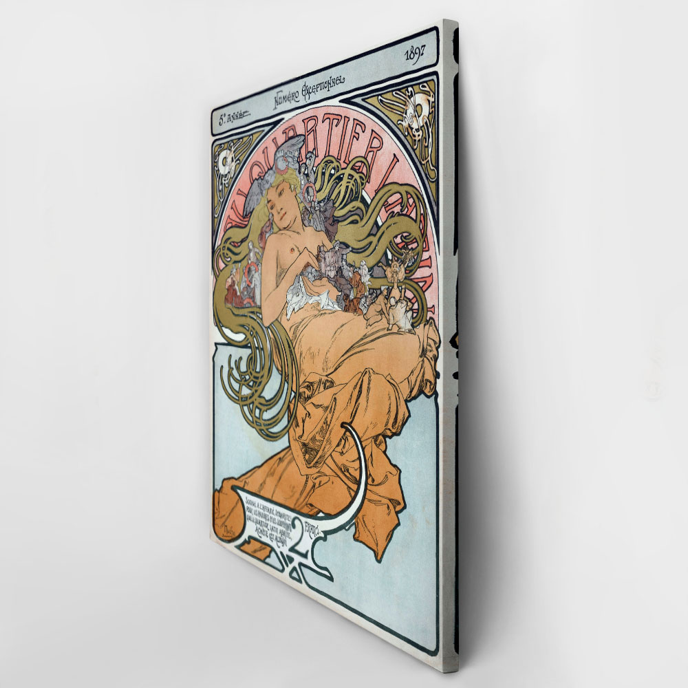 Πινακας σε καμβά ALPHONSE MUCHA - AU QUARTIER LATIN