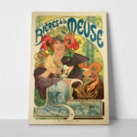 Πινακας σε καμβά ALPHONSE MUCHA - BEERS OF THE MEUSE