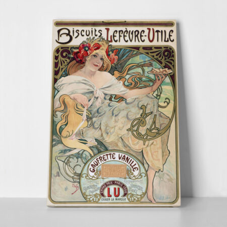 Πινακας σε καμβά ALPHONSE MUCHA - BISCUITS LEFEVRE UTILE