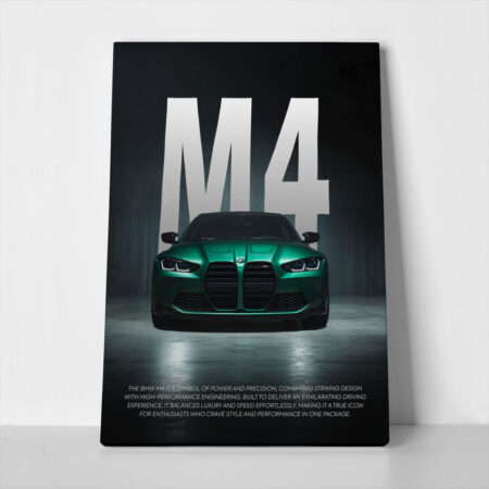 Πινακας σε καμβά BMW M4 GREEN - Αυτοκινητα