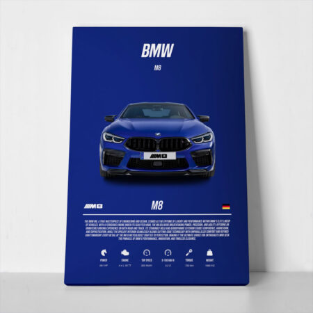 Πινακας σε καμβά BMW M8 SPECS - Αυτοκινητα