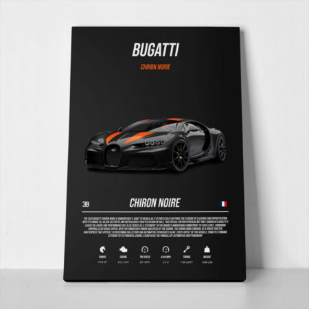 Πινακας σε καμβά BUGATTI CHIRON NOIRE IMPERIAL - Αυτοκινητα